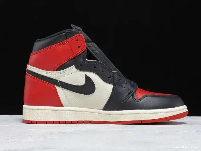 Rep Toe High Retro Bred Jordan 1 OG 555088-610 Air 0613
